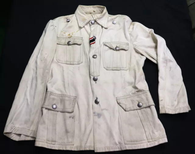 original c.WW2 German Luftwaffe Officer's White Summer Tunic -No Eagle attached