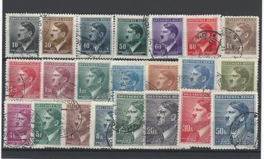 Deutsche Besatzungs-Ausgabe 1942 gestempelt MiNr. 89-110 Freimarkenausgabe