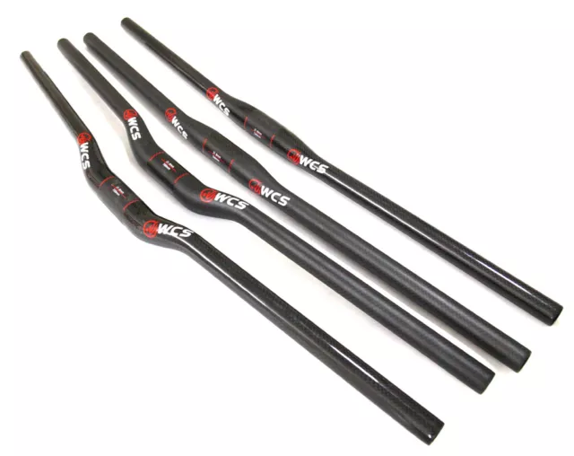 WCS BIKE CARBON FIBER 31.8 mm MTB bicycle flat / rise bars handlebars 600 - 760