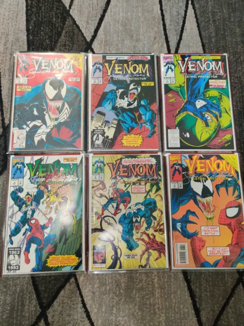 Venom Lethal Protector #1-6 SET COMPLETE Signed By Sam De La Rosa NM 1993 W/COA