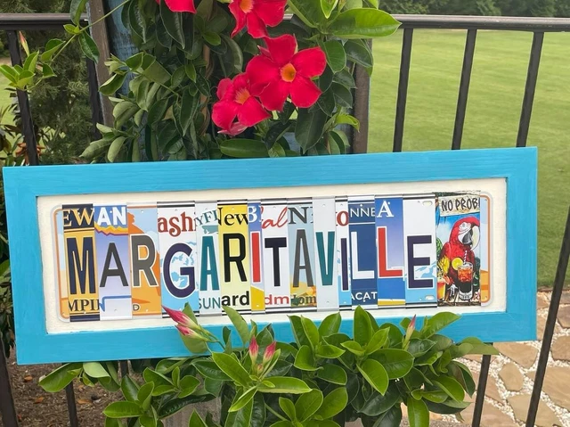 Margaritaville Metal Sign: Tropical Parrot Beach Decor Bar Pub Man Cave Gift NEW