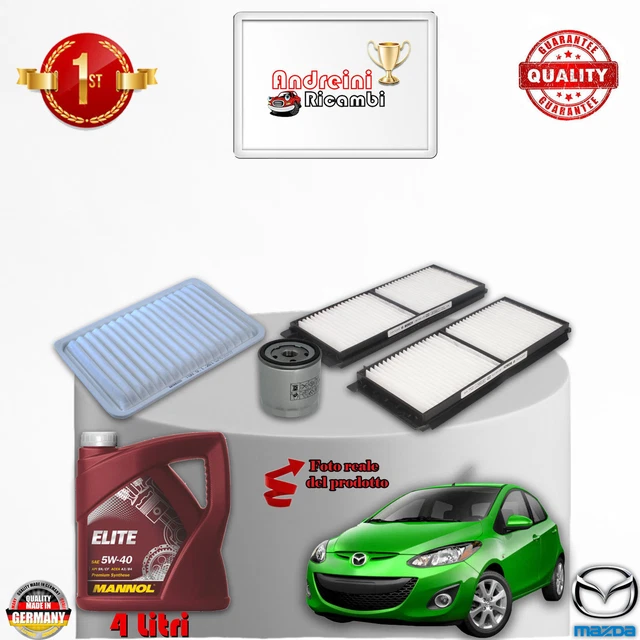 Kit De Filtros Para Mazda 5 1.8 Y 2.0 (desde 2005) - Incluye Filtro De Aceite, Aire, Habitáculo Y Junta