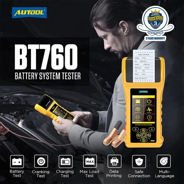 Tester di carica batteria auto camion 12 V test di carica avviamento monitor V/A 2000CCA