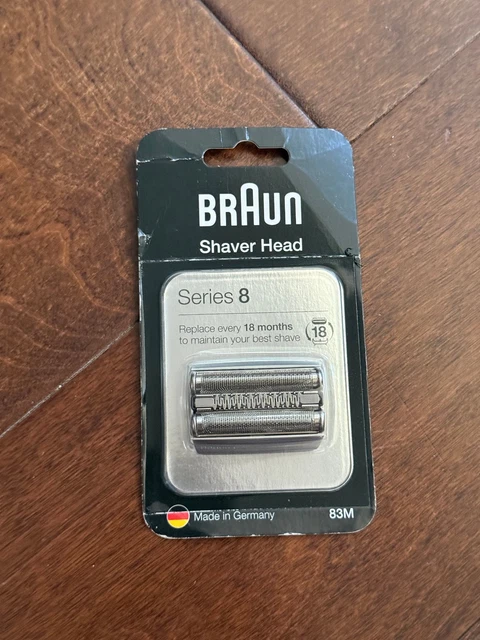 BRAUN SERIES 8 83M Electric Shaver Head Replacement - Silver - MADE IN ...