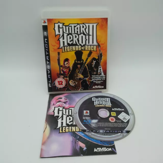 Playstation 3 PS3 Guitar Hero III 3 Legends of Rock Game Complete With Manual