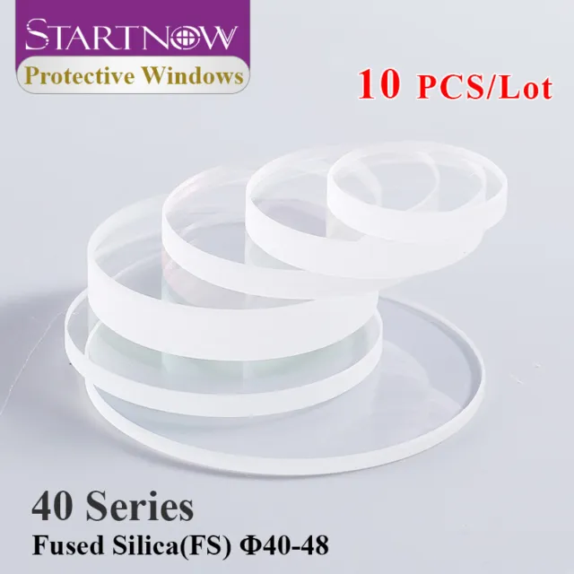 Startnow 10pcs 1064nm Fiber Laser Lens Dia.40-48mm Glass Protective Windows