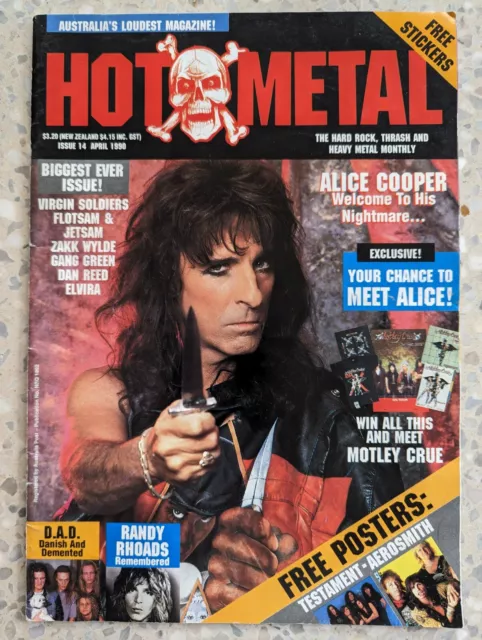 Hot Metal Magazine - Hm - #14 - Apr 1990 - Alice Cooper - Zakk Wylde - Jetsam