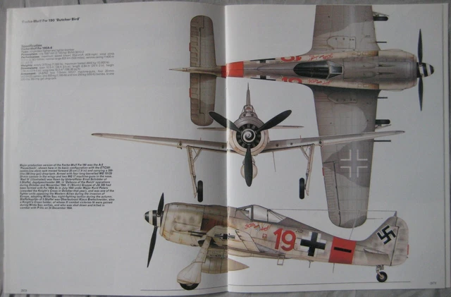 AIRPLANE ISSUE 107 Focker Wulf FW 190 cutaway drawing & poster, Fouga ...