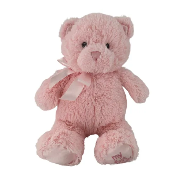 Baby Gund My First Teddy Bear Pink Plush Toy Nursery Satin Lovey Stuffed Animal