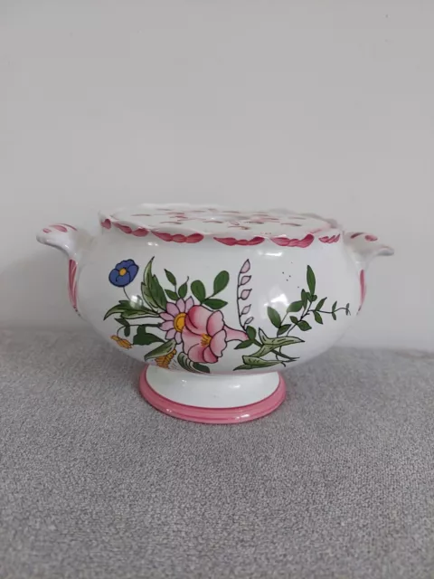 Vase Pique Fleurs Faience Angoulême Roullet Renoleau