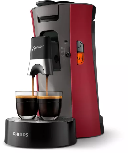 Philips Machine à café capsules Senseo® Select, 3 modes, rouge (CSA240/90R1)