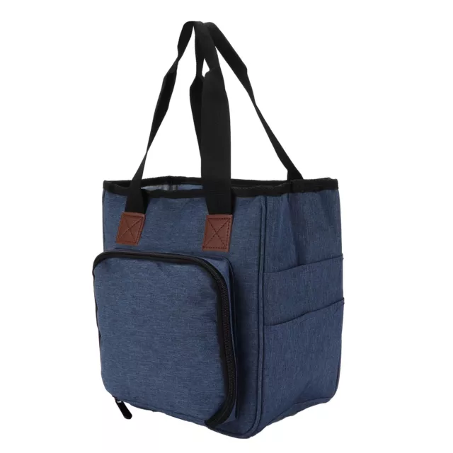 Knitting Bag Portable Oxford Cloth Storage Tote For Crochet Needles(Blue) Blw