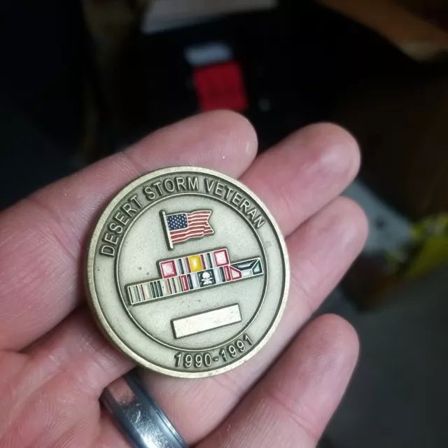 Desert Storm Veteran  War Veteran 1990-1991 Challenge Coin