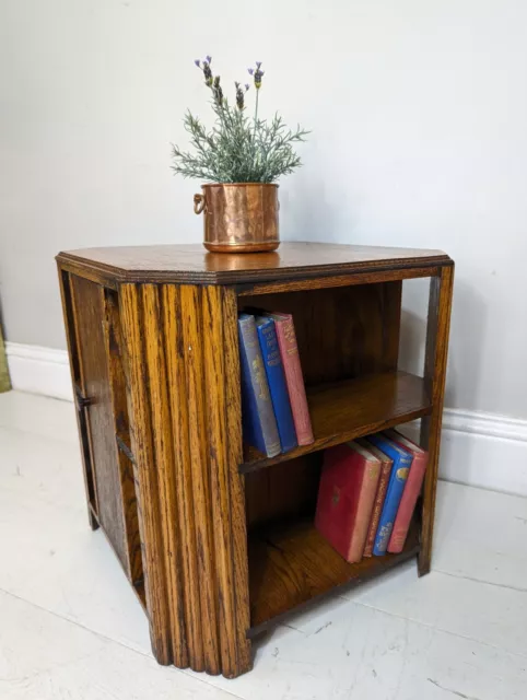 Art Deco 1930's Heals Style 2 tier  Octagonal Cupboard Bookcase Central Cupboard