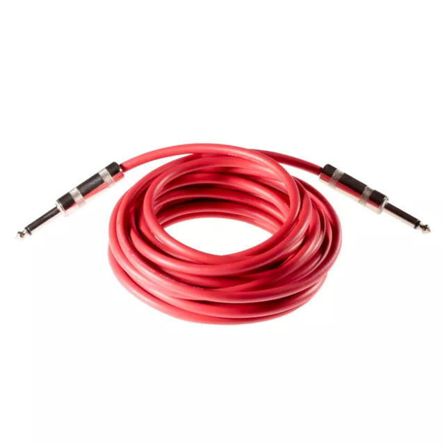 Câble d'instrument de 6m câble de guitare jack 6,3mm fiche mono jack rouge