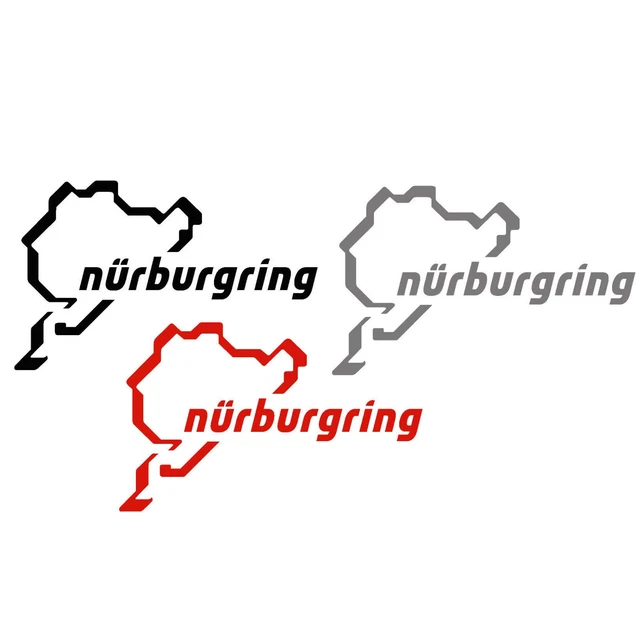 Nurburgring Circuit Carbon Fiber Look Sticker Decal - 66mm High Gloss Domed, 3D Effect, Made In UK