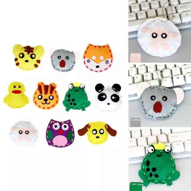 DIY Sewing Kit Animals Keychain Educational Sewing Set Ornaments Toys for