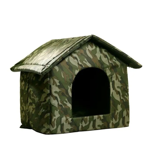 1x Waterproof Outdoor Cat House Breathable Pet Bed Dog Kennel Stray Cats Shelter