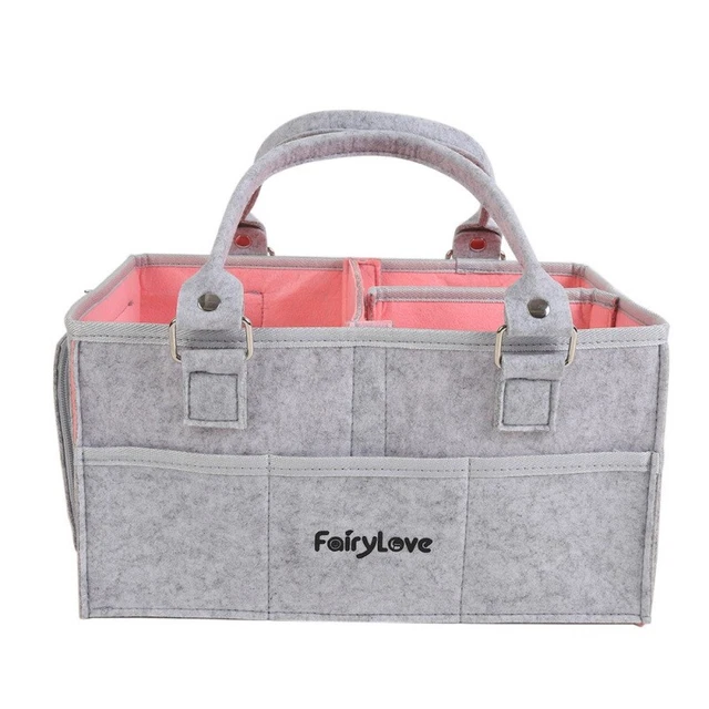 Baby Diaper Caddy Organizer Portable Large Holder Bag Travel & Nursery Organizer 3