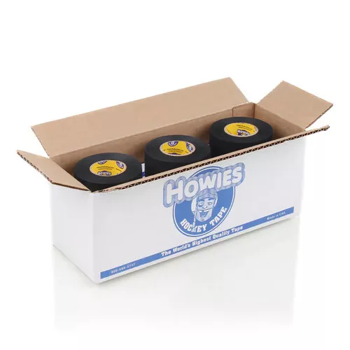 Howies Hockey Tape Premium Cloth Goalie Black 1.5" x 15yd (Thick) Box of 12