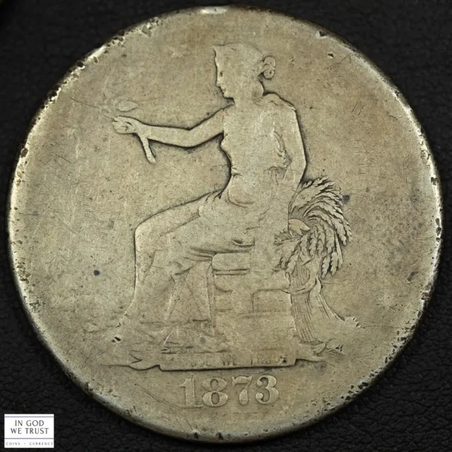 1873 S Trade Silver Dollar $1 - Damage