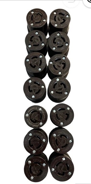 HUBBELL 15AMP TWIST-LOCK GROUNDING FEMALE 125V (Lot Of 14)