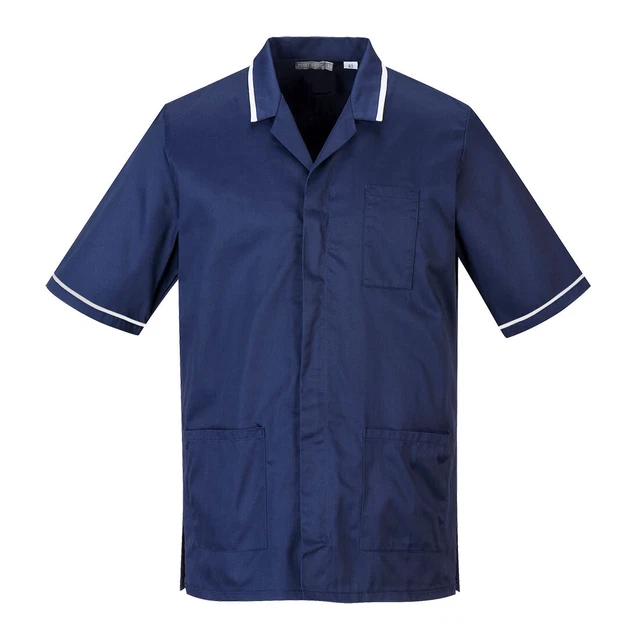PORTWEST Gesundheitspflege Herren Tunika Krankenhaus Uniform Polycotton Top Hart