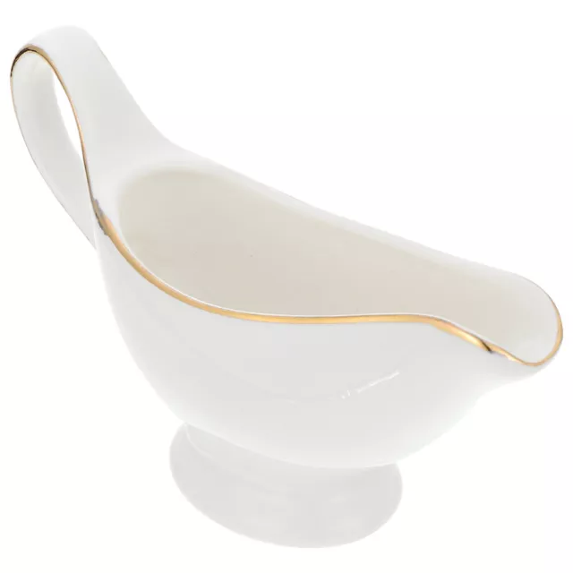 Ceramic Gravy Boat Porcelain Sauce Container Tableware-FI