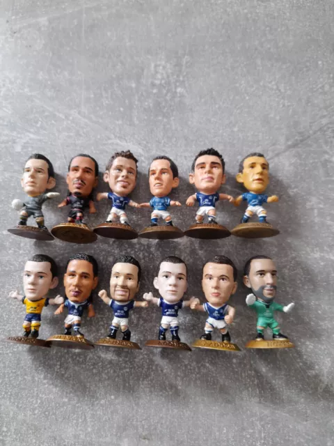 Micro Stars, "FC Everton Konvolut", 12 Figuren, alle mit GOLD Base, sehr guter Z
