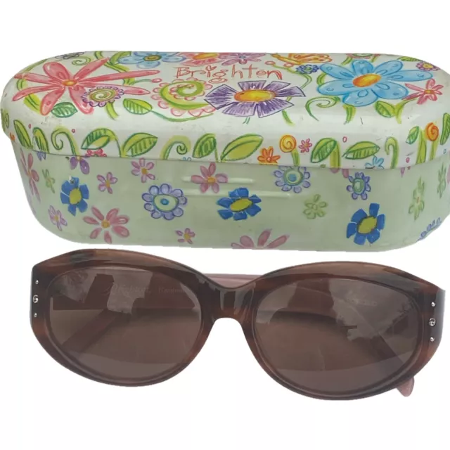 ROSE BUD By Brighton Womens Vintage Sunglasses With hard case Rare