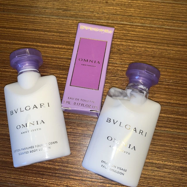 BVLGARI OMNIA AMETHYSTE Eau De Body Lotion Face Emulsion 3pc Set 25.00 PicClick UK
