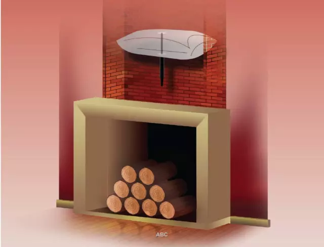 15 x 9 pulgadas globo chimenea excluyente de tiro de chimenea + tubo de inflado boca libre 3