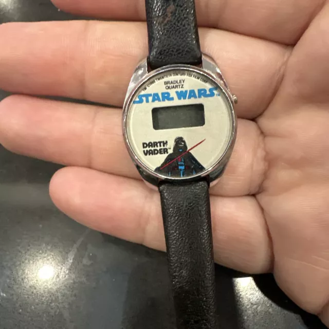 STAR WARS Darth Vader Bradley Quartz Digital Watch 1980 Vintage works