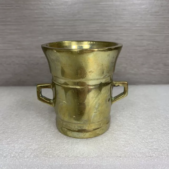 Solid Brass Cup Cordial Shot Glass 2.75” Made In Denmark