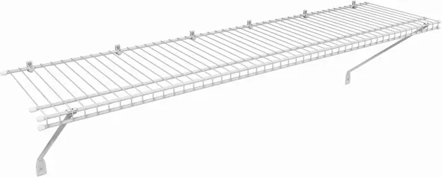 Wire Shelf Kit with Hardware, 4 Ft. Wide, for Pantry, Closet, Utility