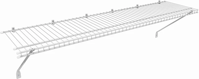 Wire Shelf Kit with Hardware, 4 Ft. Wide, for Pantry, Closet, Utility