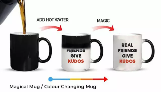 Friend Gives Kudos tazza magica regalo cambio colore ceramica tazza da caffè tè