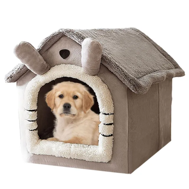 Indoor Warm Dog House Soft Pet Bed Tent House Dog Kennel Cat Bed With Removable