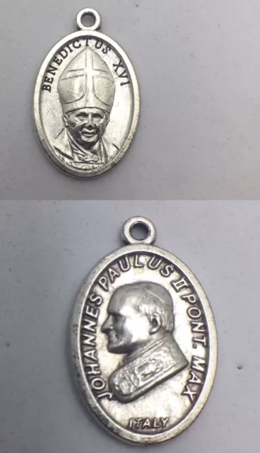 Catholic Religious Medallion Pendant Benedictus Xvi Johannes Paulus Ii Pont Max