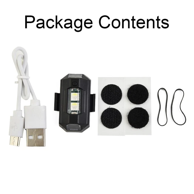 Akozon Kit Éclairage LED 8 Lumières Pour Avion RC – Système Simulation Clignotant – Compatible Hélicoptère – Tension 4-6V