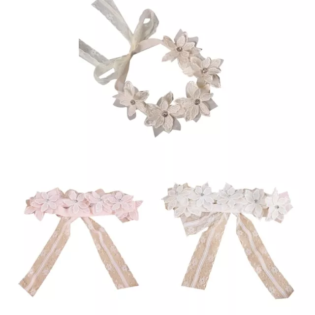 Skin-friendly Lace Bowknot Baby Headbands Elastic Hairbands for Infant Girls