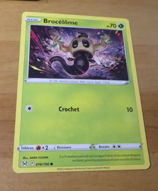 Pokemon Origine Perdue Francaise Card Carte Brocelome 016/196 Vf Fr Jcc Neuf