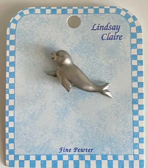 Lindsay Claire Fine Pewter Seal Sea Lion Lapel Pin