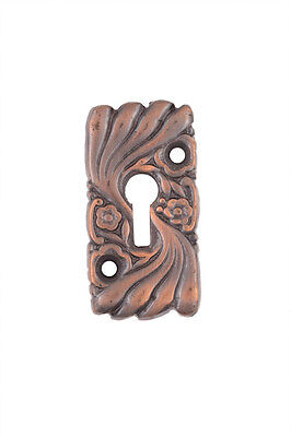 Furniture Hardware Key Hole Escutcheon Coppery Bronze Keyhole Plate 2" x 1"