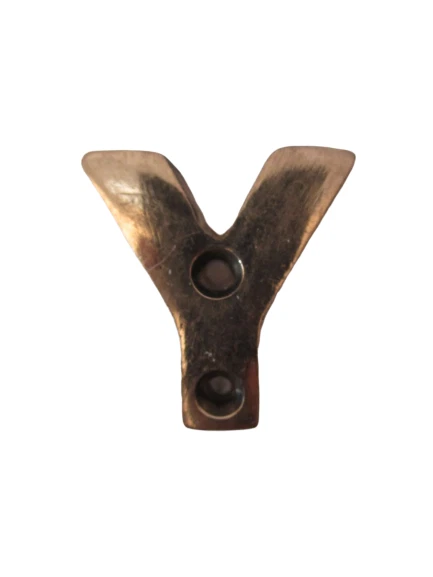 Y – BRASS Letters / Letter - HOUSE DOOR Sign - SOLID - Capital Alphabet Letter