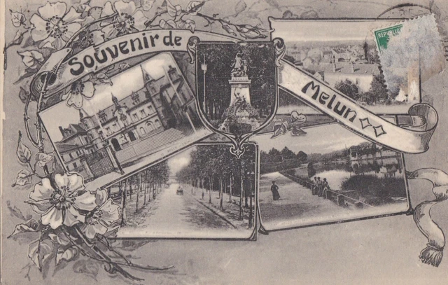 Carte Postale Ancienne MELUN (77) - Avenue De Fontainebleau - Seine & Marne