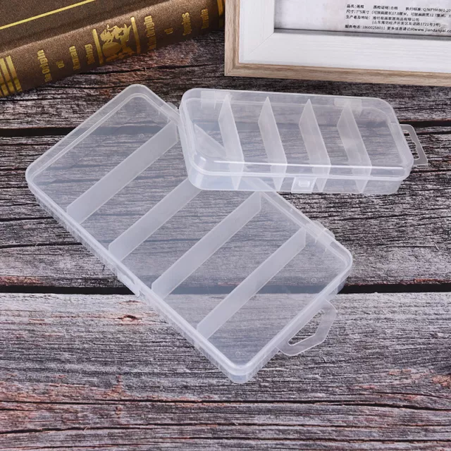 5 rejillas caja de pesca transparente gancho de plomo cebo maleta de conexión herramienta de recogida Le