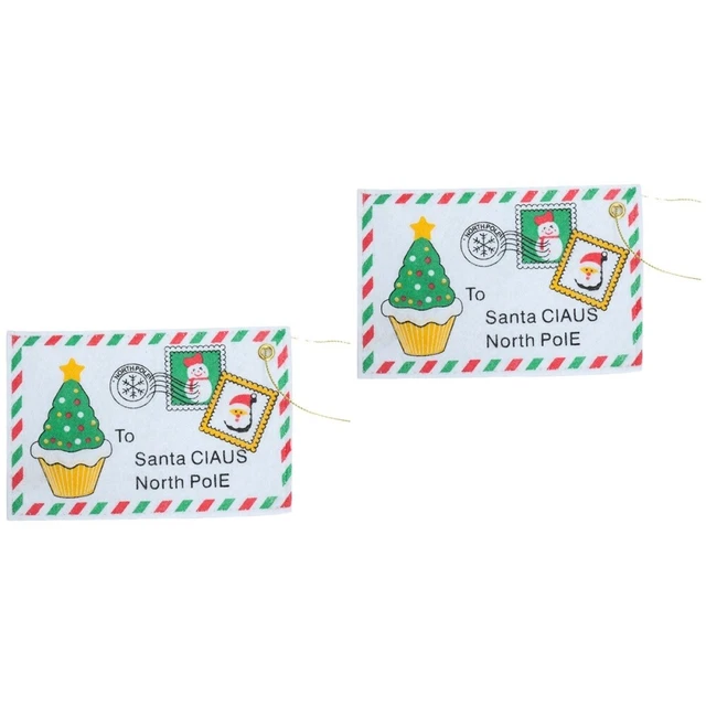 12 piezas bolsa de correo de Navidad vacaciones bolsa de galletas