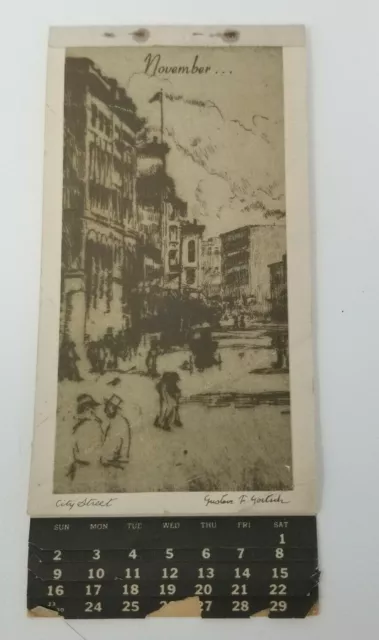 CALENDAR 1947 GUSTAV F. Goetsch MEM-O-DEX Pad November Vintage $26.19 -  PicClick AU