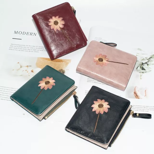 Floral Women Wallets Zipper Short Purse Chic Wallet  Women Girls